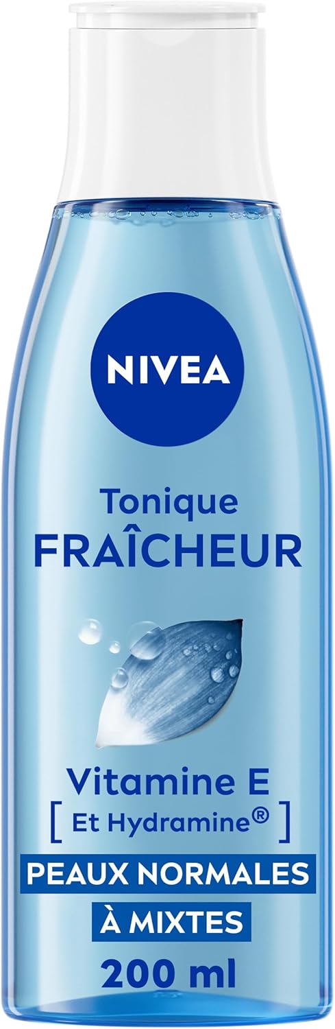 NIVEA - Tonique Fraîcheur - Nettoyant Visage - Elimine Les Impuretés & Tonifie La Peau - Rafraîchit & Hydrate - Fleur De Lotus, Hydramine & Vitamine E - Vegan - Peaux Normales & Mixtes - 200 ml - Image 1
