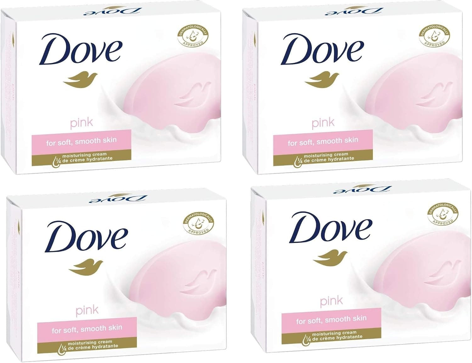 Dove Cream Beauty Soap - Pink (4 x 2) - Pack of 8