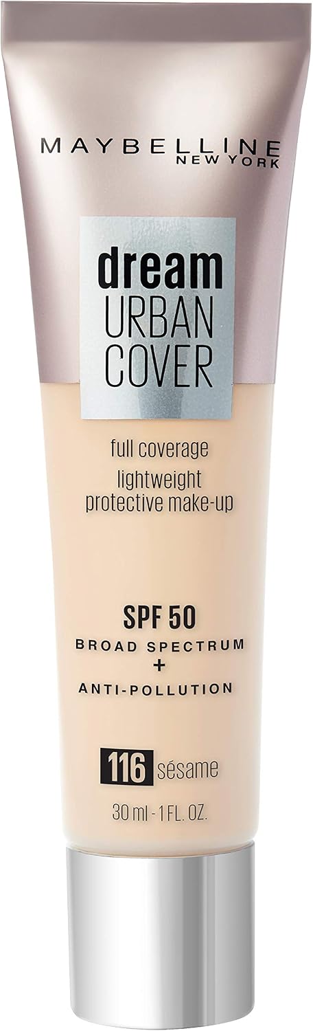 Maybelline New York - Perfecteur de Teint - Protection Anti-UV & Anti-Pollution - Dream Urban Cover - Teinte : Sésame (116) - 30 ml - Image 1