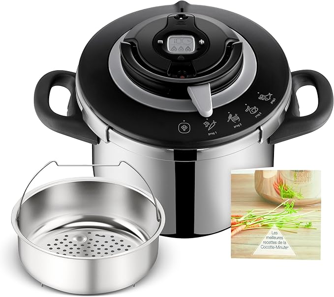 SEB Clipso+ CHEF 6L, Pressure cooker, 4-6 persons, Induction, 4 cooking programs, Quick cooking, One-handed opening and closing of the lid, P4550700 - Image 1