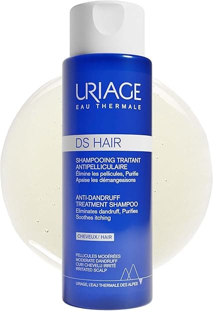 Uriage DS Hair Anti-Dandruff Treatment Shampoo - Piroctone Olamine - Removes Dry & Oily Dandruff, Reduces Sensations of Discomfort - Shiny and Healthy Hair - Soap Free - 200 ml