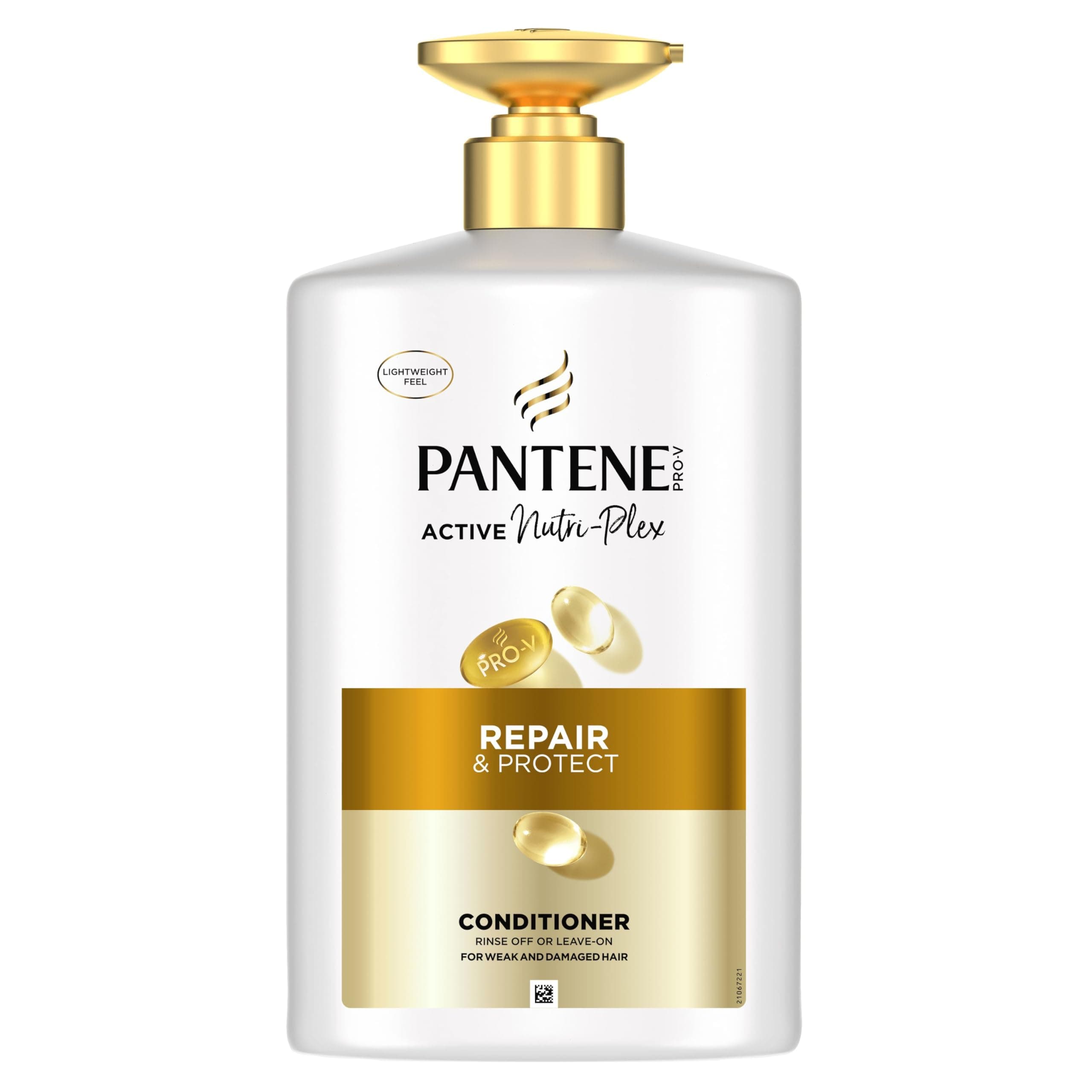 Pantene Pro-V Repair & Protect Conditioner 1000ml Pump for Fragle, Dry and Damaged Hair. Light Daily Conditioner, No Greasy Finish. Pro-Vitamin B5 and Nutrient Complex