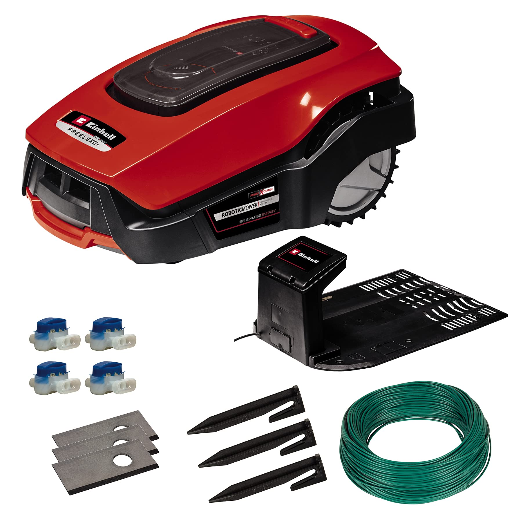 Einhell FREELEXO 800 LCD BT Robot Lawnmower (up to 800 m², Multi-Zone Mode, Bluetooth Control Via Mobile App, for slopes up to 35%, Sold with Installation Accessories) - Image 1