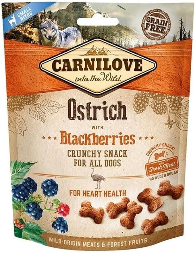 Crunchy Snack Carnilove Ostrich & Blackberry Dog 200g