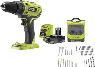 Ryobi - Perceuse-visseuse à percussion 18V - 2 vitesses - 50 Nm - mandrin 13 mm livrée avec 1 batterie 2Ah, chargeur, Coffret 69 Pièces (Vissage et Perçage) - R18PD32-1C20G69MIX - Image 1