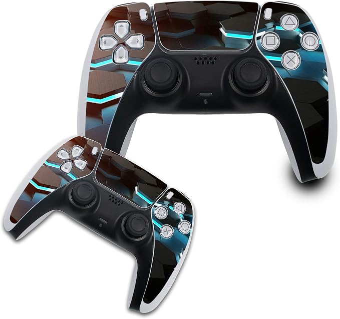Finest Folia, Design Cover R140 | Vinyl Protective Film | Anti-Scratch | Compatible with PS5 | for Game Console Controller Housing (Controller Game, #11, Hexagon) - Image 1