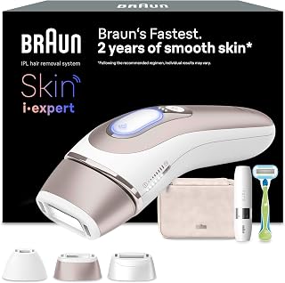 Braun Epilateur Lumiere Pulsee Intelligent Skin i·expert PL7253, Epilation A Domicile, Alternative Au Laser, Avec Appli, Mini-Rasoir Visage, 3 Têtes Intelligentes Pour Epiler Jambes, Maillot, Plus - Image 1