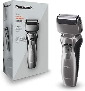 Panasonic - Personalcare ES-RW33-H503 | 2-blade razor Waterproof 2 accessories 30 minutes autonomy Full charge in 12 hours Curved grids and internal blades at 30° Silver