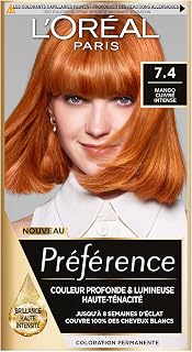 L'ORÉAL PARIS - Permanent hair colour - Long lasting & bright - 100% coverage of white hair - Preference - Shade: Dublin Mango (7.4), Intense copper - Image 1