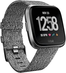 Fitbit Versa - Fitness and Wellness Smartwatches: More than 4 Days of Battery Life, Waterproof, Heart Rate Tracking, Graphite - Image 1