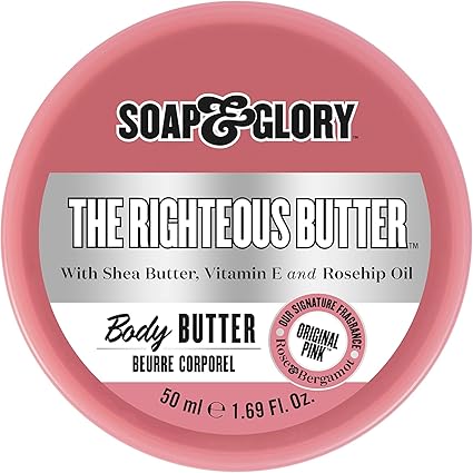 Soap & Glory The Righteous Butter Body Butter, Very Dry Skin Formula, 48g (DLX Travel Size) NEW! by Soap & Glory - Image 1