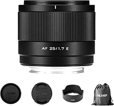 VILTROX Objectif 25 mm f/1.7 F1.7 avec mise au point automatique, grande ouverture, APS-C, objectif de poche Dispo FE, compatible avec les appareils photo Sony E-Mount A6400 A6500 A6600 A6700 ZV-E10 - Image 1
