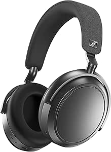 Sennheiser MOMENTUM 4 Wireless Noise Cancelling Headphones, Crystal Clear Calling Bluetooth Headphones with Adaptive ANC, Over Ear Headphones, 60 Hours of Battery Life, Foldable Design, Black - Image 1
