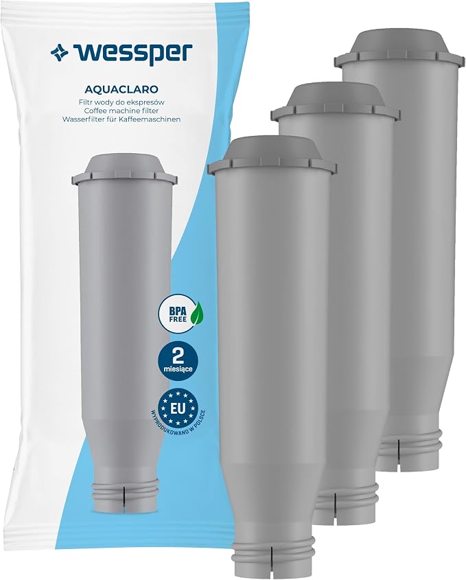 Wessper Coffee Machine Filter, Water Filter Cartridges, Compatible with Krups F008, Nivona, Siemens, Bosch, AEG- 3 Pieces - Image 1