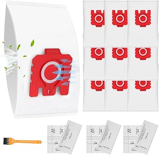 Lot de 10 Sacs D'aspirateur FJM Efficacité 3D Compatibles avec Miele Sacs à Poussière Complète C1, Compact C1, Compact C2, S6 S4 Série avec 3 Protections Moteur et 3 Filtres D'échappement - Image 1