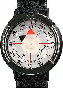 Suunto Compass M-9 NH, Northern Hemisphere, with Velcro Wristband, SS004403001, Black - Image 1
