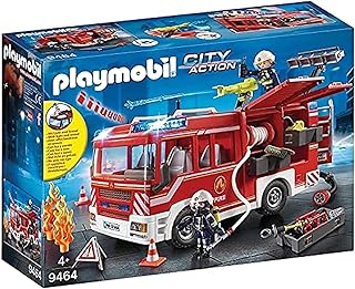 9464 Fire department van - City Action - with two characters and a vehicle that includes a working water cannon, light and sound module - City & Crafts - From 4 years old - Image 1