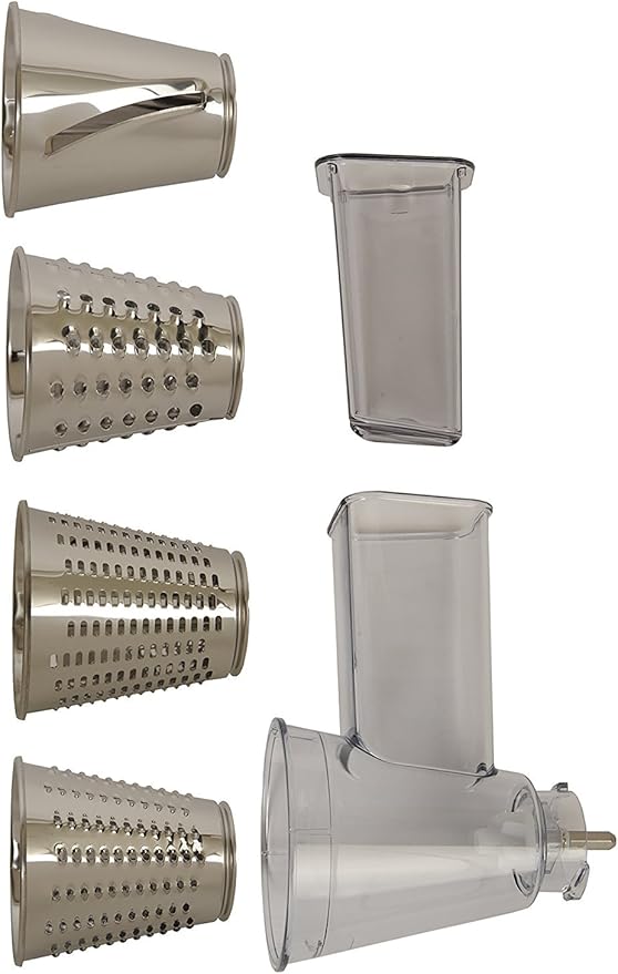 Moulinex Masterchef Gourmet Official Slicer Grater Kit Compatible with All Masterchef XF6320B1 Pastry Robots, White, Stainless Steel - Image 1