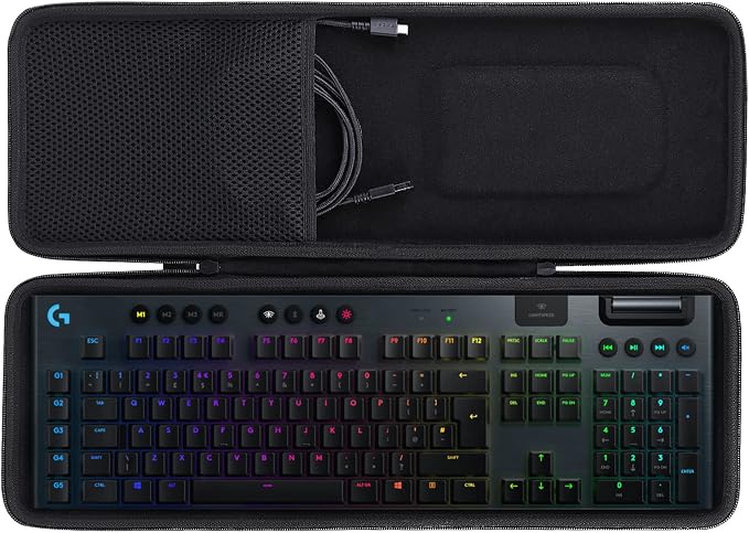 co2CREA Hard Travel Case Cover for Logitech G915 Pro Tenkeyless Lightspeed Mechanical Gaming Keyboard (Box Only, Case Only) - Image 1