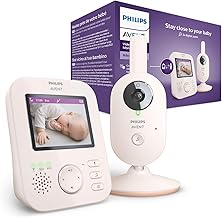 Philips Avent SCD881/05 Advanced Video Baby Monitor with Camera and Coral Cream Audio, 7 cm Screen, 2.75 Inch Screen, 2.75x2 Zoom, Night Vision, Two-Way Audio, Lullabies - Image 1