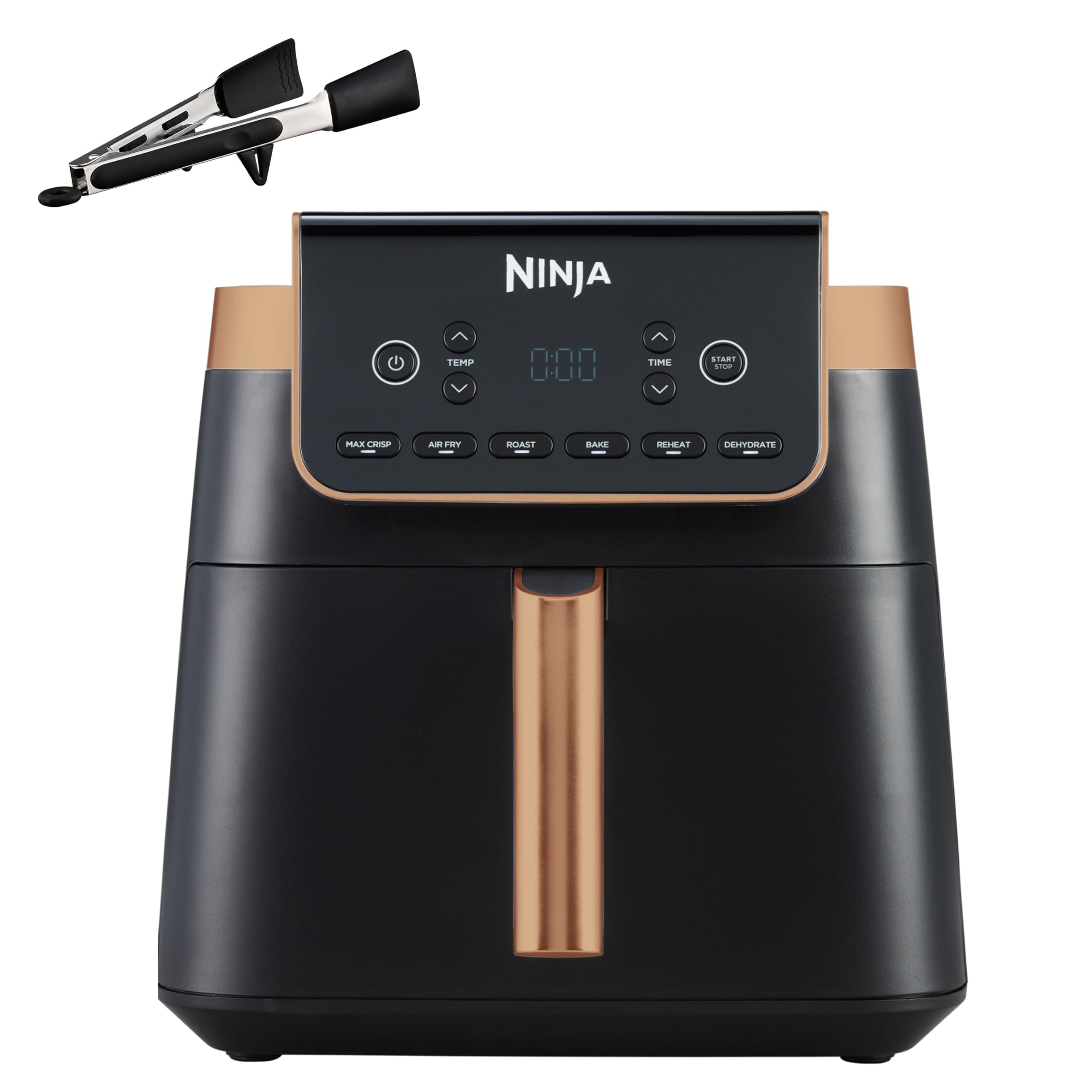 Ninja Air Fryer MAX PRO, 6.2L, Large Drawer, Roast, Oven, Fry Without Oil, Family, Non-Stick, Crispy Dishwasher-Safe Basket, Tongs, Black/Copper, AF180EUCP - Image 1