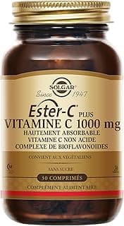 Solgar Ester-C® Plus 1000 mg - Défenses Immunitaires - Vitamine C - Antioxydants - Réduction de la fatigue - Immunité - Vitalité et énergie - Complément Alimentaire - Flacon de 30 comprimés