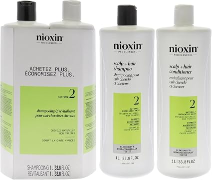 Nioxin System 2 Scalp Therapy Conditioner Duo for Unisex 96 g Cleaner and Conditioner 1000 ml - Image 1