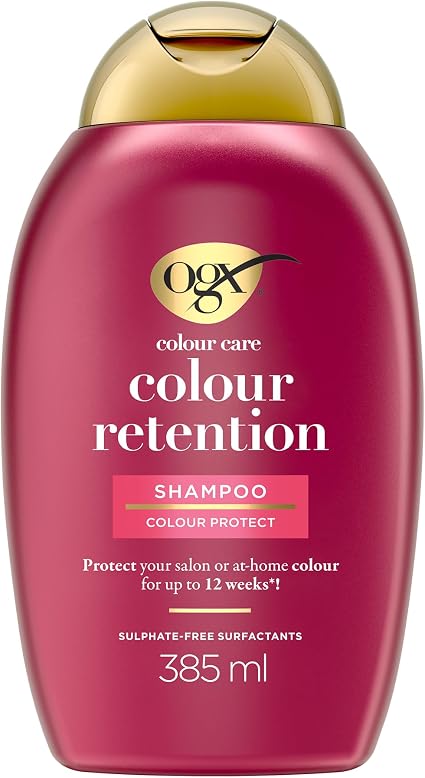 OGX | Colour Retention Shampoo (385ml Bottle) - Protective Shampoo to Prolong Colour - Shampoo to help protect coloured hair - Image 1