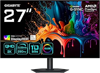 MO27Q28G 27" QHD OLED Gaming Monitor - 2560 x 1440, 280Hz, 0.03ms, 335CD/m², Display HDR True Black 500, HDMI 2.1, DisplayPort 1.4 - Image 1