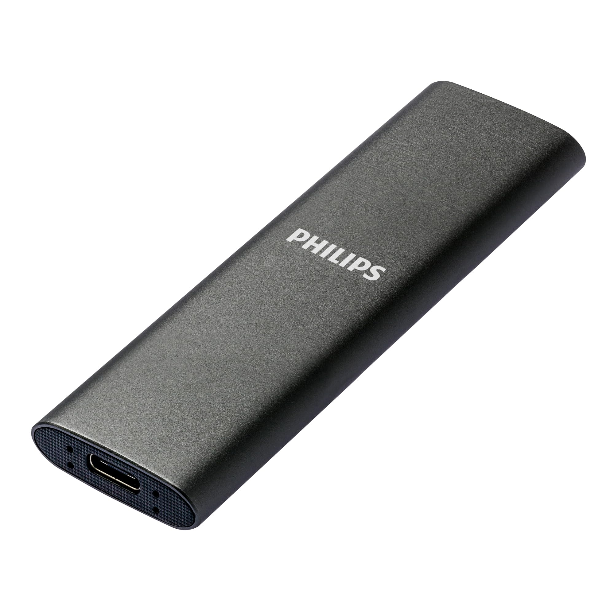 Philips Portable External SSD 1TB - Ultra Slim SATA Ultra Speed USB-C - USB, Read Speed up to 540MB/s, Write Speed up to 540MB/s, Aluminum - Image 1