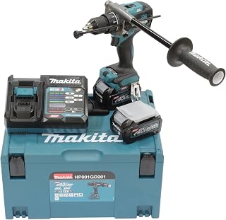 Makita Perceuse visseuse à percussion 40 v max li-ion 2,5 ah xgt ø 13 mm makita - hp001gd201 - Image 1