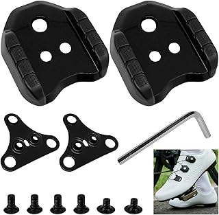 Lot de 2 adaptateurs de crampons de vélo, compatibles avec Shimano SPD Adaptateur SM-SH41, pour chaussures de vélo, plaques à 3 trous, convertisseur de crampons, pour crampons de vélo noirs - Image 1