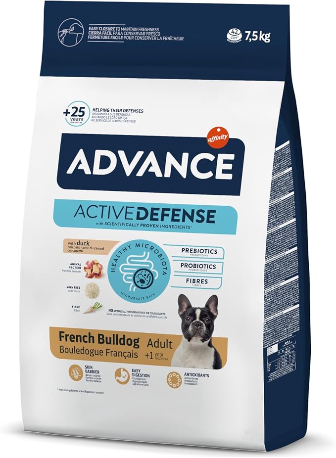 Advance Mini French Bulldog - Dry Food for Adult Dogs with Chicken - 7.5 kg - Image 1