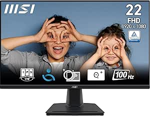 MSI Pro MP225 21'' Full HD Desktop Monitor - 1920 x 1080 IPS Panel, 100Hz, Eye-Friendly, Tilt Adjustable - HDMI™, VGA - Image 1