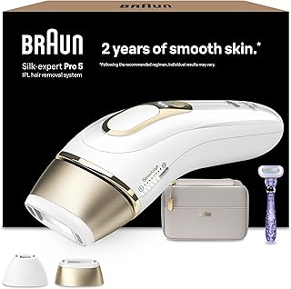 Braun Epilateur Lumiere Pulsee Silk·expert Pro 5 PL5157, Epilation Semi-Définitive, Alternative Au Laser, Résultats En 2 Séances, Rasoir Gillette Venus, Tête De Précision Pour Jambes, Maillot, Plus - Image 1