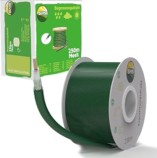 Câble de délimitation en Maille de 250 m pour Robot Tondeuse à Gazon, kit d'accessoires pour câble de Recherche - Compatible avec Gardena/Bosch/Husqvarna/Worx/Honda/ROBOMOW/iMow - Image 1