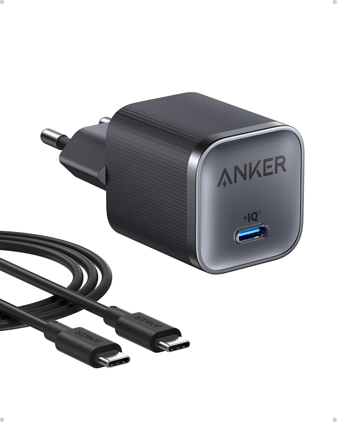 Anker USB C Fast Charger 45W (Nano) Compact and Stylish for iPhone 17/Pro/Pro Max/iPhone 16, MacBook, Pixel 9, iPad, Samsung Galaxy S25 Ultra/S24 Series, and Others (6ft Cable Included) - Image 1