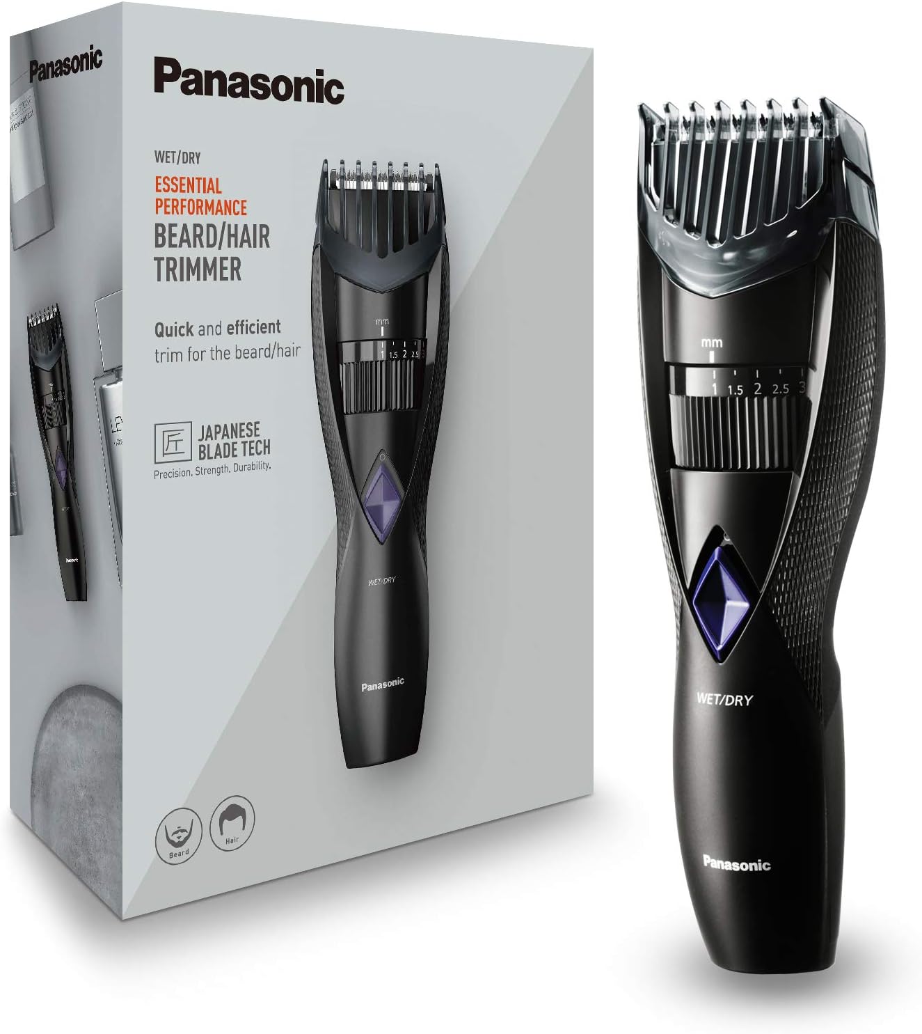 Panasonic - Personalcare ER-GB37-K503 | Tondeuse 2 en 1 - Barbe et cheveux 20 réglages 4 Accessoires 40 min d'autonomie Charge en 8 heures Wet & Dry Noir - Image 1