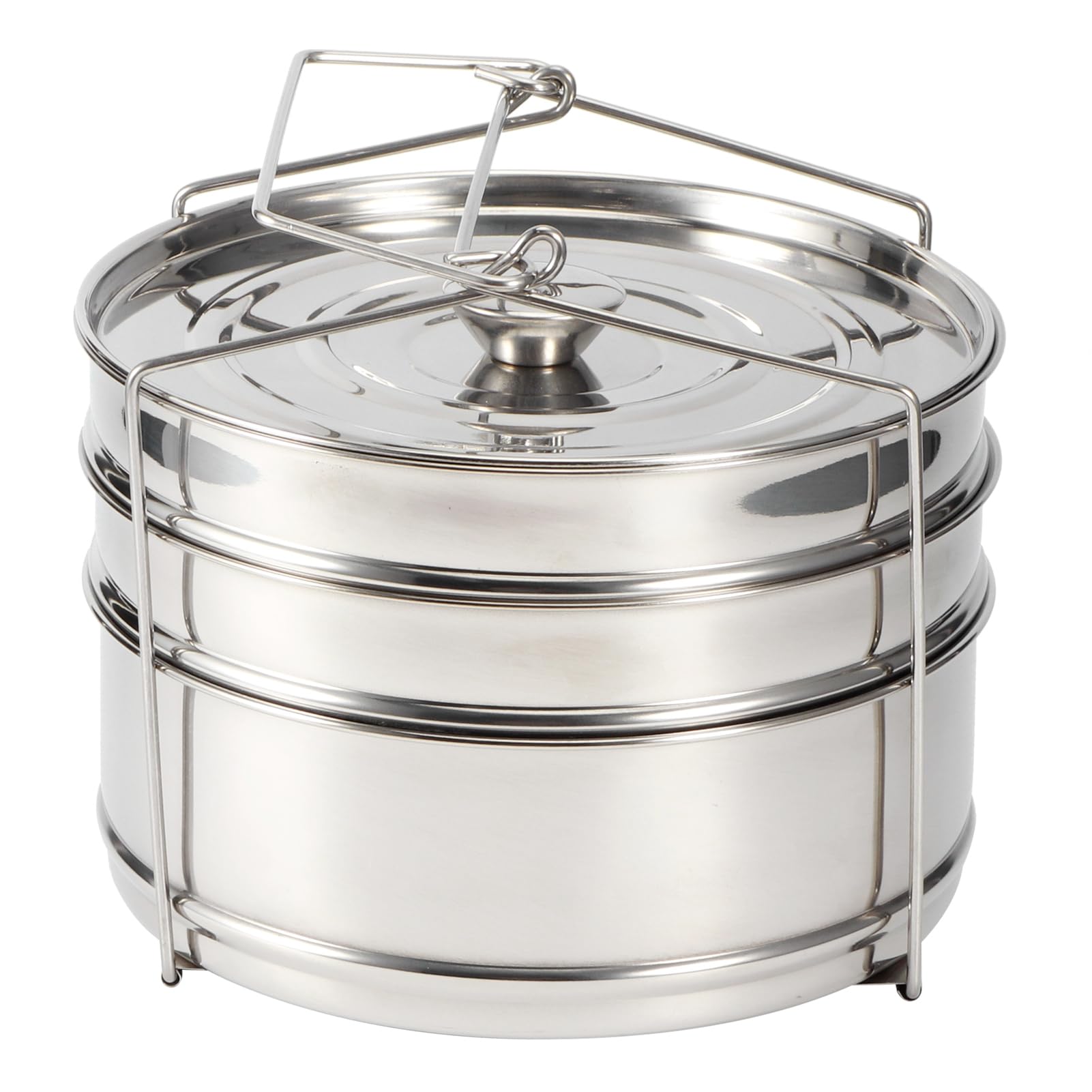 Stackable Stainless Steel Insert Pans, 6Qt Instant Pots Accessories 3 Tier Steamer Cooker Pot Set Cook Food Pressure Pot Accessories - Image 1