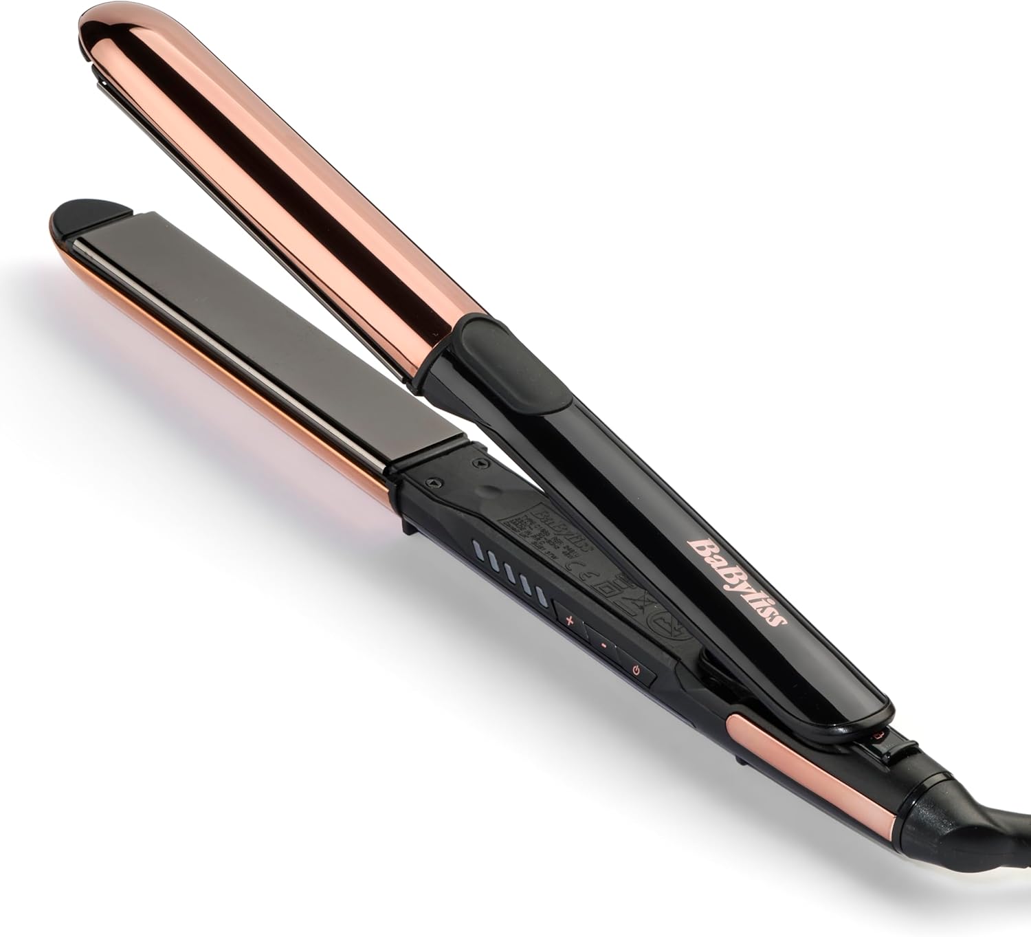 BaByliss Lisseur Cheveux Straight And Curl Brilliance-Plaques en titane, Ionique Anti-Frisottis,Chauffe rapide en 15 Secondes,Design métallique incurvé,5réglages de température jusqu'à 235°C,ST482E - Image 1