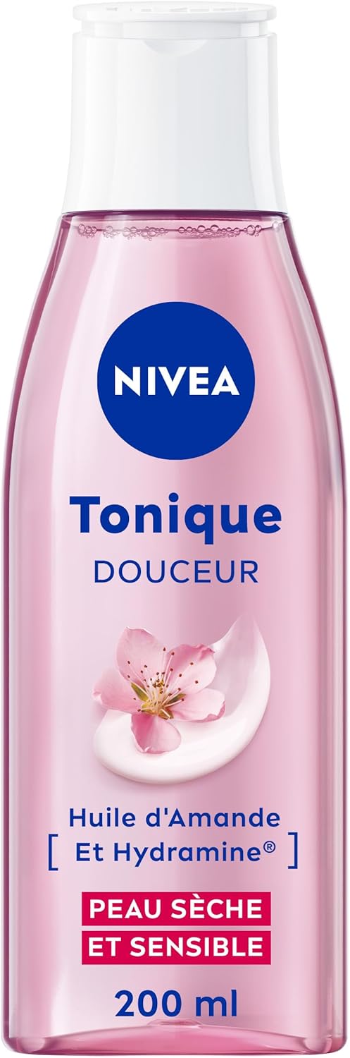 NIVEA - Tonique Douceur - Nettoyant Visage - Elimine Les Impuretés & Tonifie La Peau - Hydrate & Apaise - Huile D'Amande Douce & Hydramine - Vegan - Peaux Sèches & Sensibles - 200 ml - Image 1