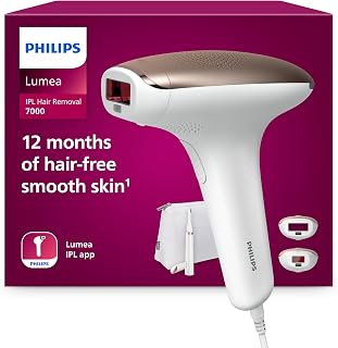 Lumea 7000 Series Laser Hair Removal Alternative Pulsed Light Hair Removal with Satin Compact Pen Trimmer, 2 Tips for Body and Face, Model BRI921/00 - Image 1