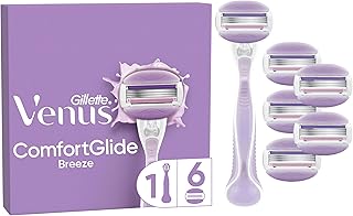 Gillette Venus Rasoir Pour Femme Pro ComfortGlide Breeze, Manche Réutilisable, 6 Cartouches ORIGINELLES De Recharge A 3 Lames, Sans Besoin De Gel A Raser, Soin De Peau Grâce Aux Barres Lubrifiantes - Image 1