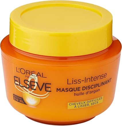 L'ORÉAL PARIS - Disciplining Mask - Difficult to Smooth and Dry Hair - Enriched with Argan Oil - Elseve Smooth-Intense - 310 ml - Image 1