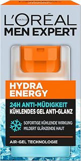 L'Oréal Men Expert Gel rafraîchissant pour homme, effet anti-brillance, anti-fatigue, Hydra Energy, 1 x 50 ml - Image 1