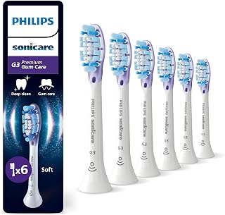 Philips Sonicare G3 Premium Gum Care - têtes de brosse à dents de rechange d'origine, blanc, lot de 6, HX9056/87 - Image 1
