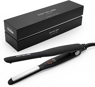 C-Slim - Mini Hair Straightener with Extra Fine Titanium Plates | Perfect for Fringe and Short Hair | Men and Women | Ionic | Antifrizz Black - Image 1