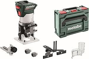 metabo FMV 18 LTX BL 8-18 V cordless edge mill, brushless motor, 4800-29000 rpm, clamp 6/8 mm, metaBOX 145 L, precise depth adjustment, ergonomic - for wood and