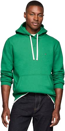 Tommy Hilfiger Medium Weight Solid Fleece Hoodie Sweatshirt, Also Available in Big & Tall Men's Hooded Sweatshirt - Image 1