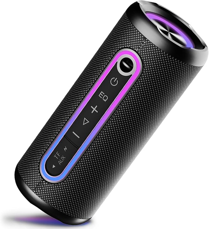 Powerful Wireless Bluetooth Speaker 5.4 with Powerful Bass, Portable Speaker 30W, Battery Life 30H, 360 Degree Surround Sound, TWS Pairing, IPX7, AUX, TF Card, for Outdoor/Party/Travel, Black - Image 1